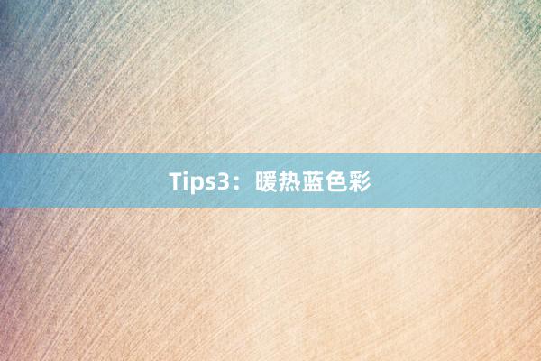 Tips3：暖热蓝色彩